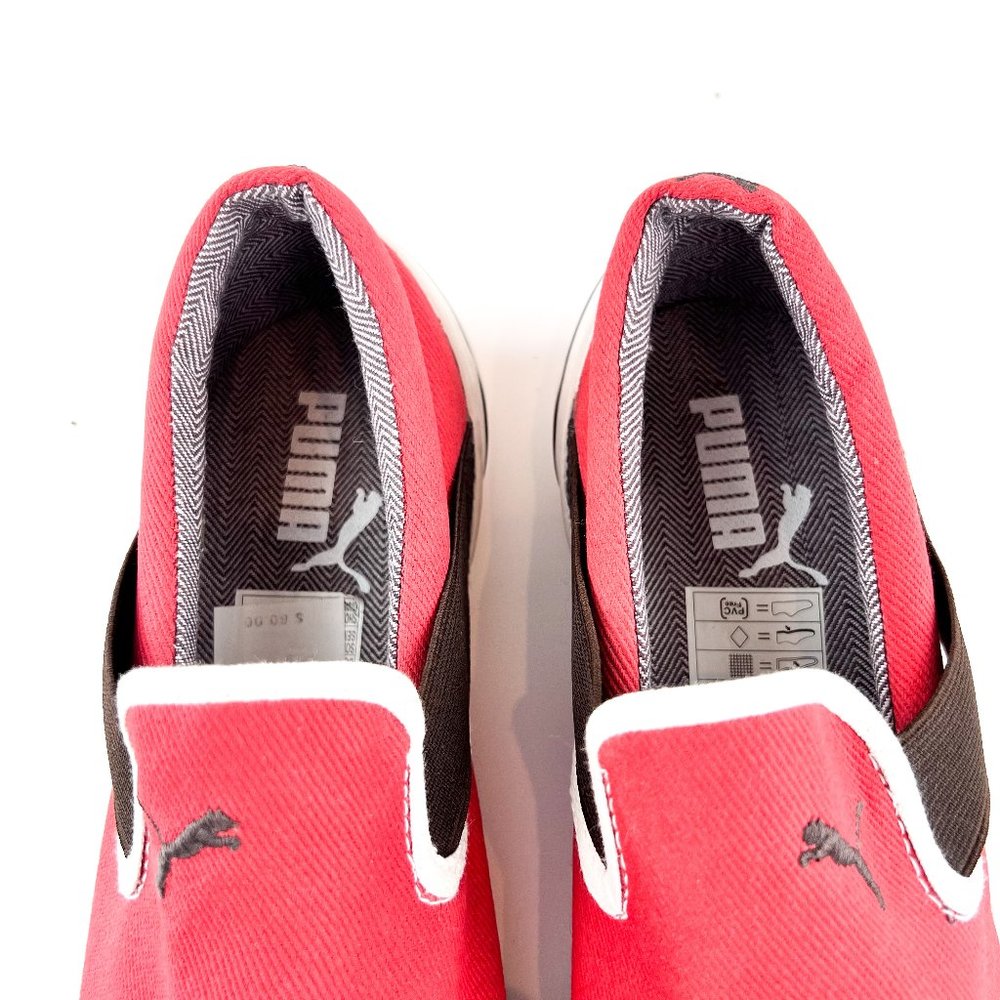 Puma Barrel Roll Low Slip-On Sneakers Shoes Mens Size 7.5 Red Brown NEW - Picture 11 of 11